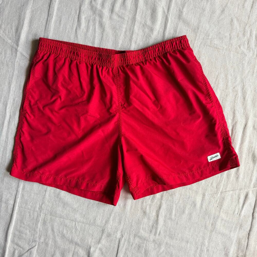 Bather Men's Swim Trunks Shorts XXL Red Resortwear Bathing Suit Lined Pool Party
